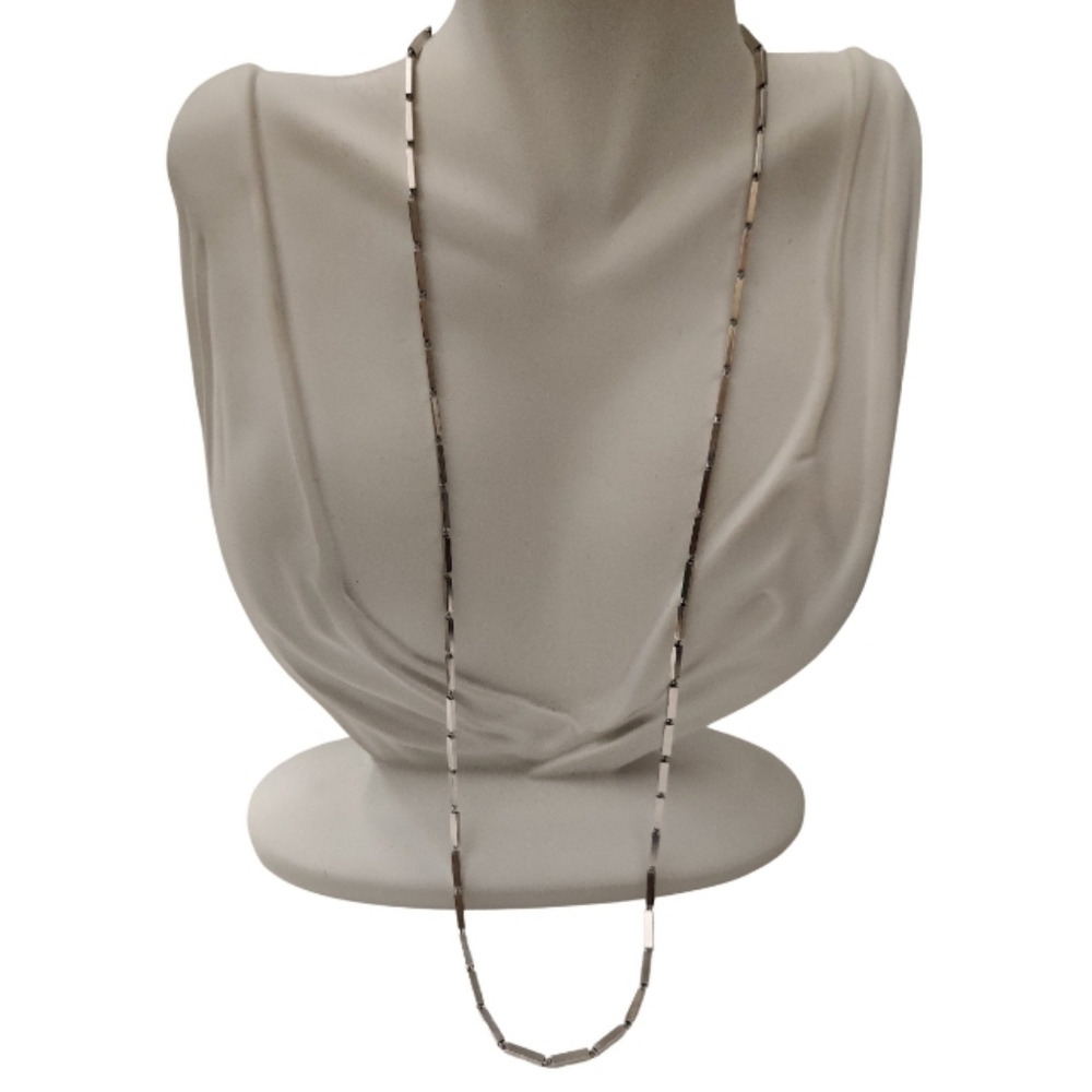Crown Trifari Bar Link Chain Necklace EUC